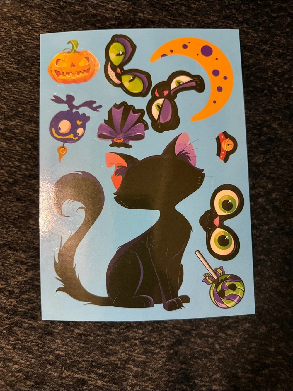 Make Your Own Halloween Face with Stickers